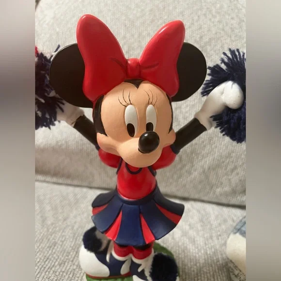 ✨Vintage Collectable Disney World Ceramic Minnie Mouse Cheerleader Bobble Head - Picture 2 of 9